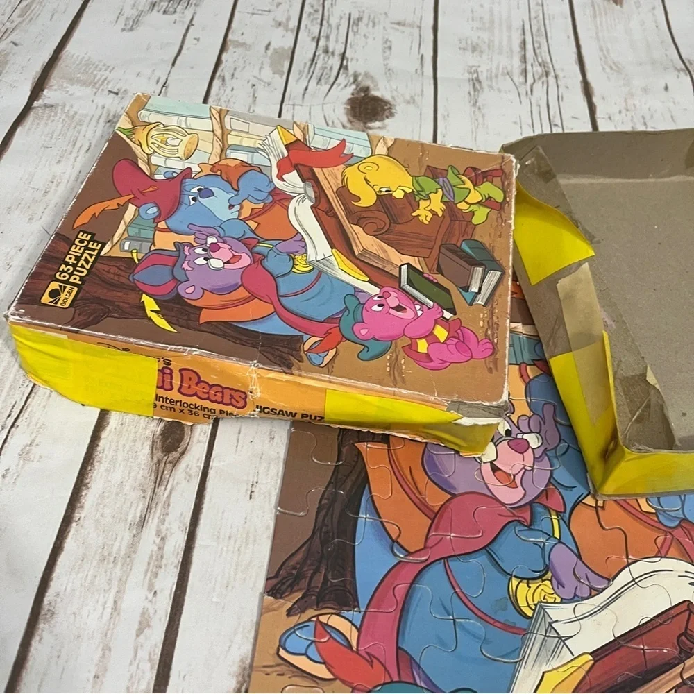 Vintage 1985 Walt Disney Gummi Bears 65‎ Piece Jigsaw Puzzle Golden Complete